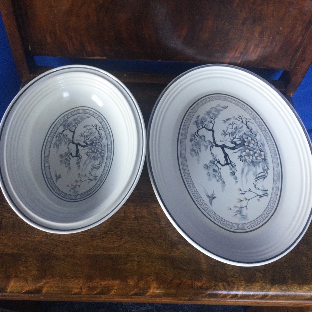 Royal Doulton Asian Dawn Serving Platter and Vegetable Holiday Dinners